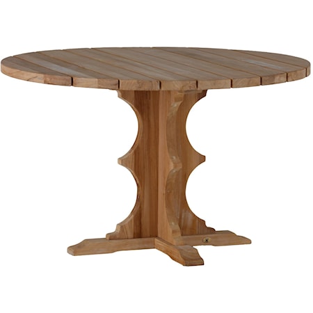 French Teak Round Dining Table